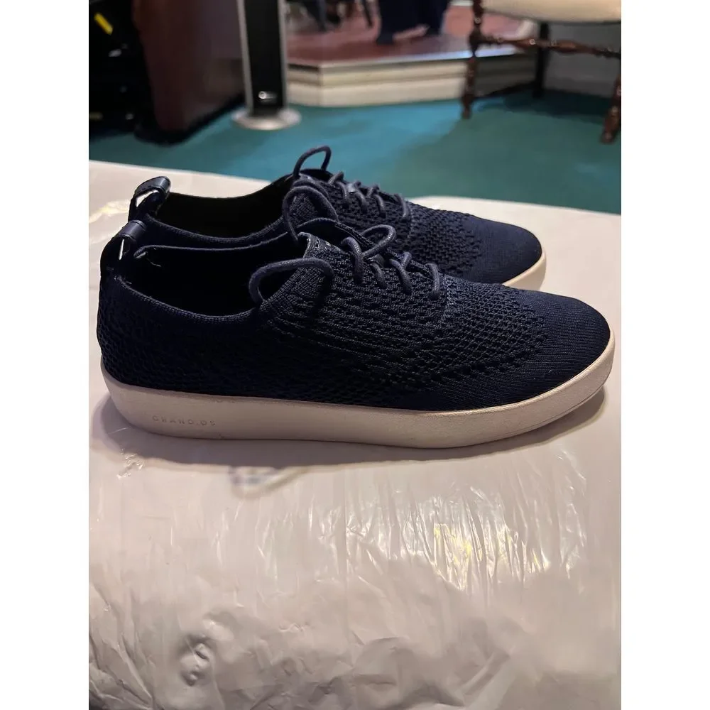 COLE HAAN StitchLite Oxford Navy Blue Knit Sneakers Sole Breathable Comfort-SZ 6